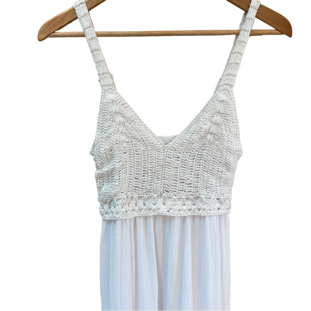 Sincerely Jules maxi dress gauze skirt with crochet bust size S beach vibe